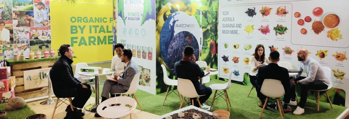 Amazonia Bio stand at a trade show